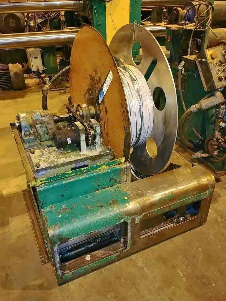 Scrap Winder with collected scrap metal strip